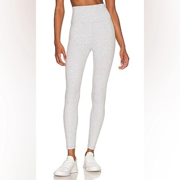 WEWOREWHAT High Rise Leggings in Solid Light Heather Gray - Picture 1 of 9